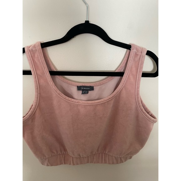 2 for 1 cropped tanks! Pink and yellow!! Size L - Picture 1 of 9